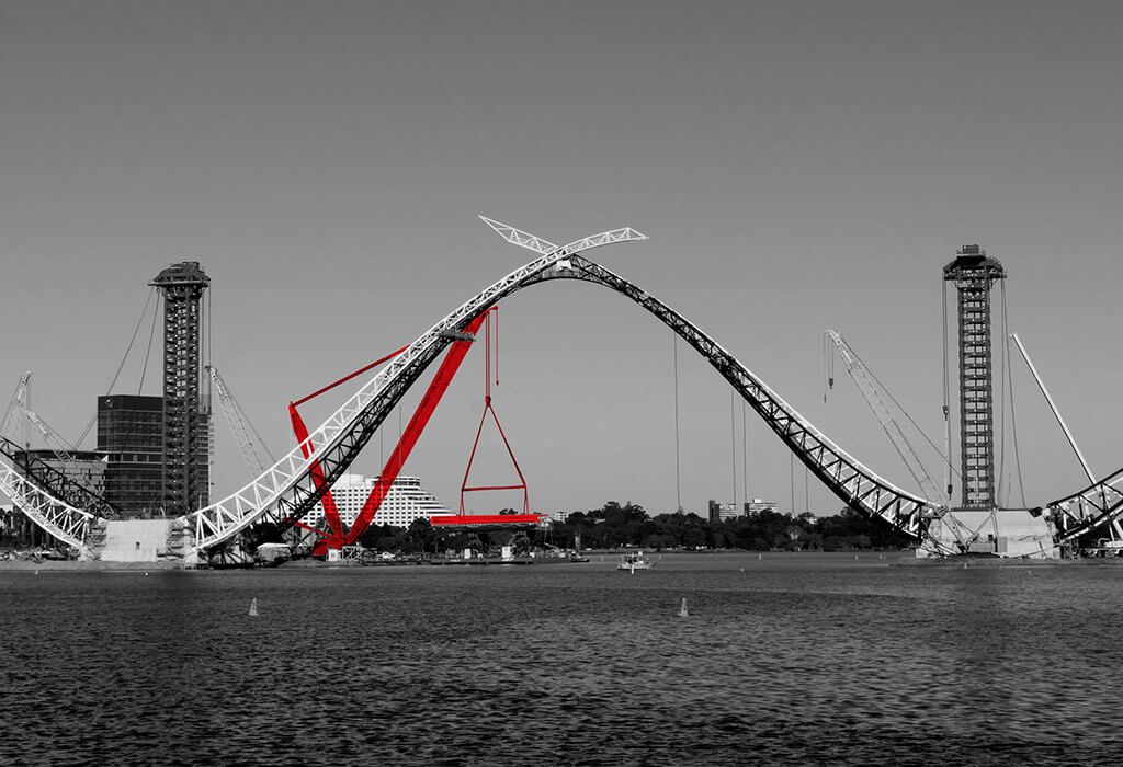 swan river bridge construction