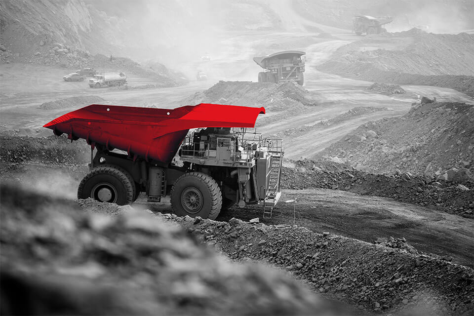 mining truck in mine